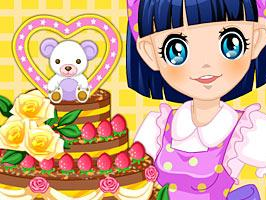 美眉做蛋糕小游戏,甜蜜烘焙之旅
